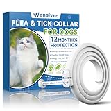 Wansiven Collare Antipulci per Gatti, Collare Antizecche Naturale Regolabile 48 cm, Protezione 12 Mesi (Blu-1pcs)