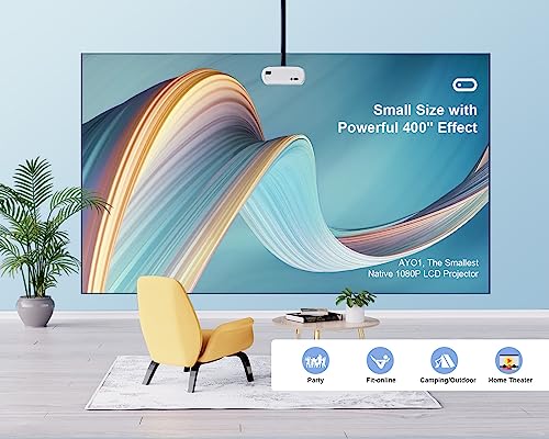 [Projector Proyector 5G]:Onoayo Outdoor Projector 4K Support, 480 Ansi 18000L Movie Projector With Wifi And Bluetooth,1080P Fhd, Full Sealed Optical Home Theater Projector For Phone, Pc, Tv Stick #TOP4
