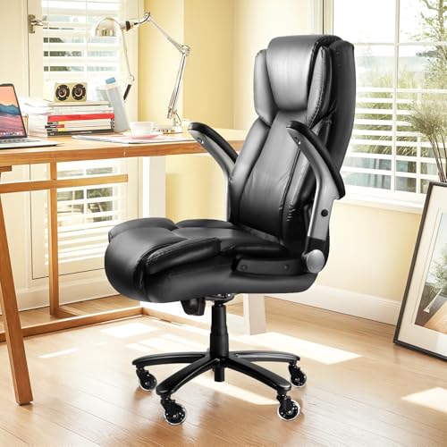 LEMBERI Big and Tall Ergonomic Office Chair, 600 lbs Capacity, Wide Seat, Comfortable Back Support (Black)