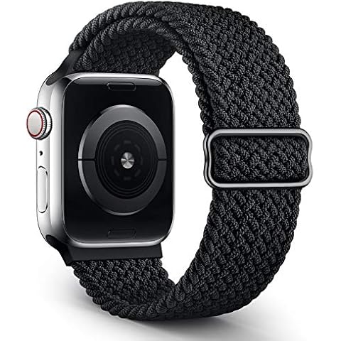 DigiHero Braided Strap Compatible with Apple Watch Straps 38mm 40mm 41mm 42mm 44mm 45mm, Adjustable Soft Stretchy Elastic Straps Compatible with iWatch Series 8/7/6/5/4/3/SE Women Men B Cover