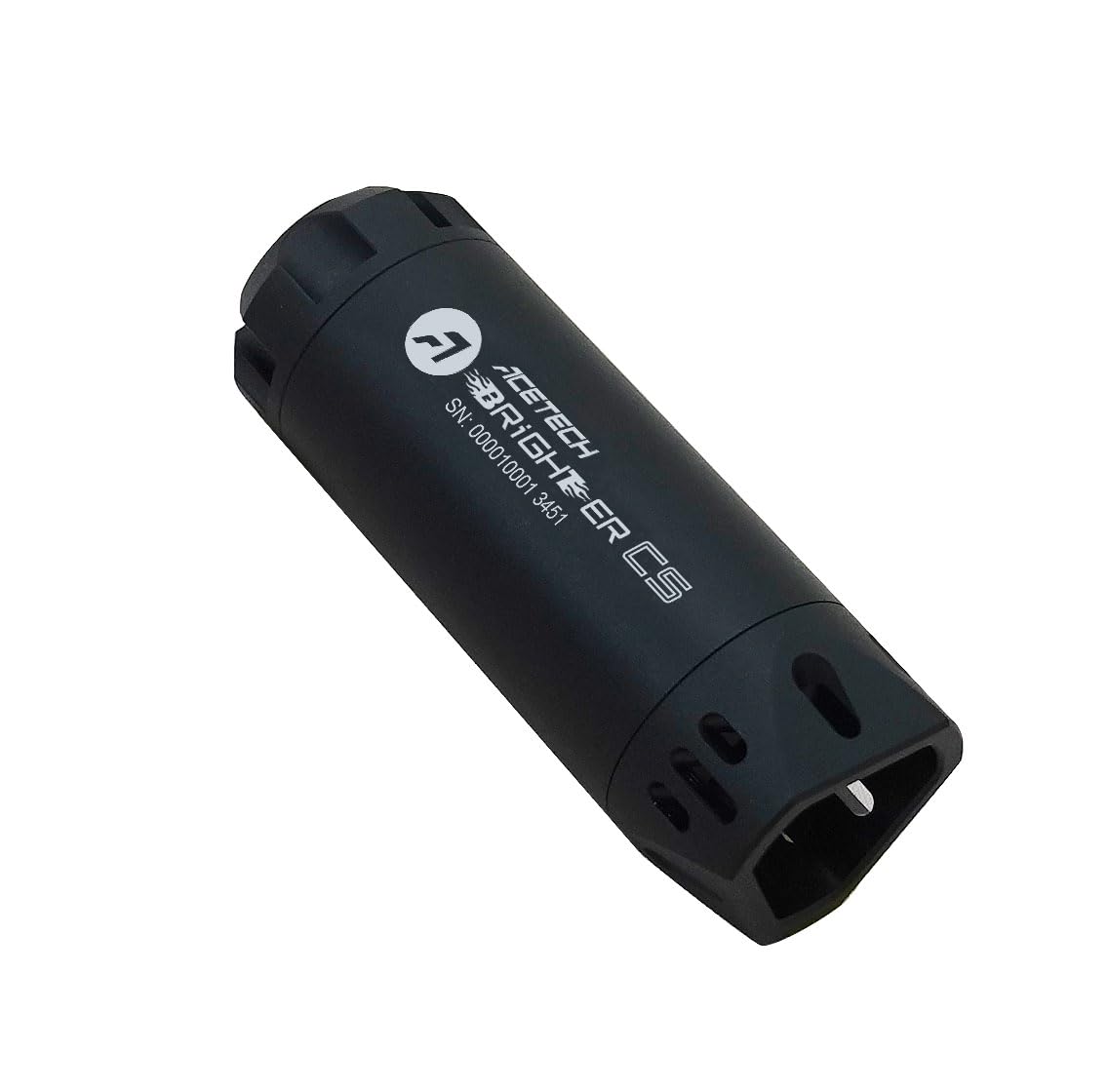 ACETECH Airsoft Pistol/Riffle Tracer Unit Brighter CS 14mm CCW Negative Thread with M14- to M11+ Adaptor Green/Gel BB LED Beam Lighting Effect (Black)