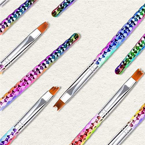 Wokoto 8 Pcs Ombre Nail Brushes For Acrylic Nails Gradient Painting Brushes Set Uv Gel Flower Drawing Pen Nail Art Brushes For Acrylic Application Nail Brush For Nail Art Acrylic Brushes For Nails #TOP3