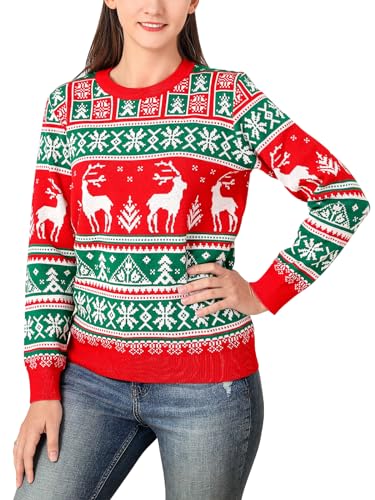 Matching Family Reindeer and Snowflake Christmas Sweater - Image 2