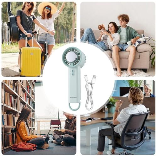 Ventilador de mano recargable para camping y excursiones al aire libre 5