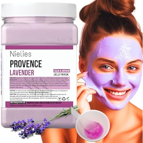 Nielies Jelly Mask, Facial Skin Care- Vampire Peel-Off Jelly Mask Set, Jelly Mask For Facials, Face Mask For Instant Hydration, Vegan Peel Off Face Mask, For Moisturizing, Smoothing (Lavender) Cover
