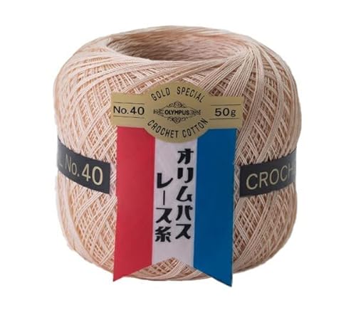 オリムパス製絲 金票 レース糸 #40 Col.810 ベージュ系 50g 約445m