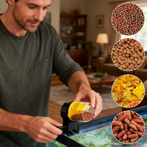 Dispensador de peces automático que evita el agua sucia y alimenta en tus ausencias 3