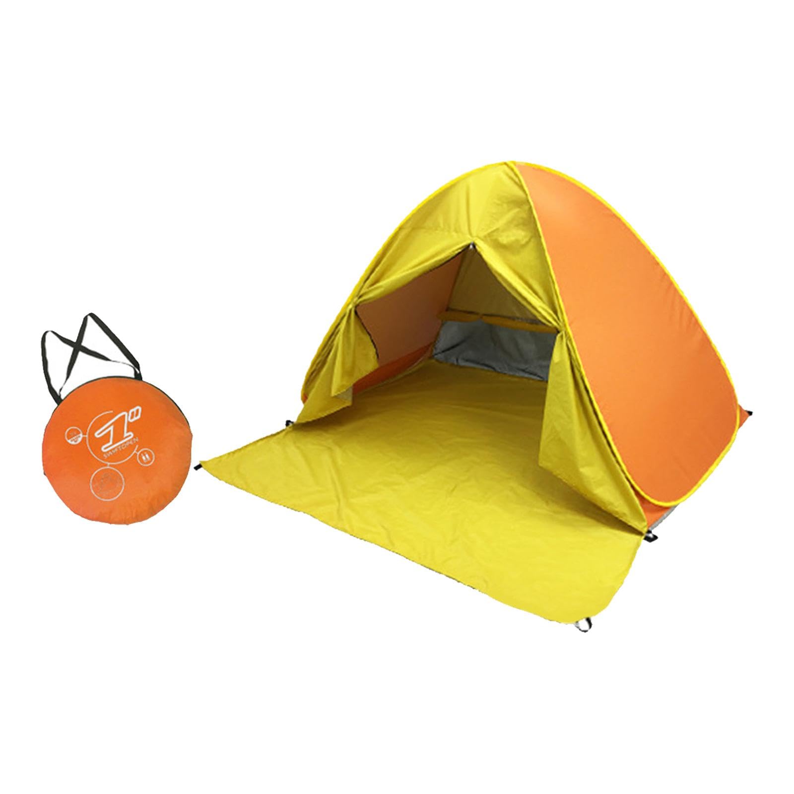 LOOM TREE® Beach Tent Easy Set Up Pop Up Tent for Fishing Family Camping Mountaineering Orange Yellow XL | Outdoor Sports | Camping & Hiking | Tents & Canopies | Tents