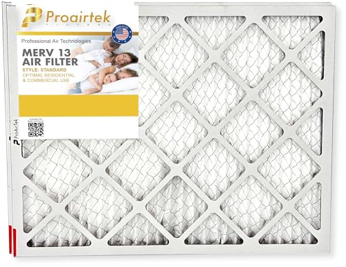Filtre à air MERV 13 Proairtek AF20231M13SWH pour un salon sain et sans poussière
