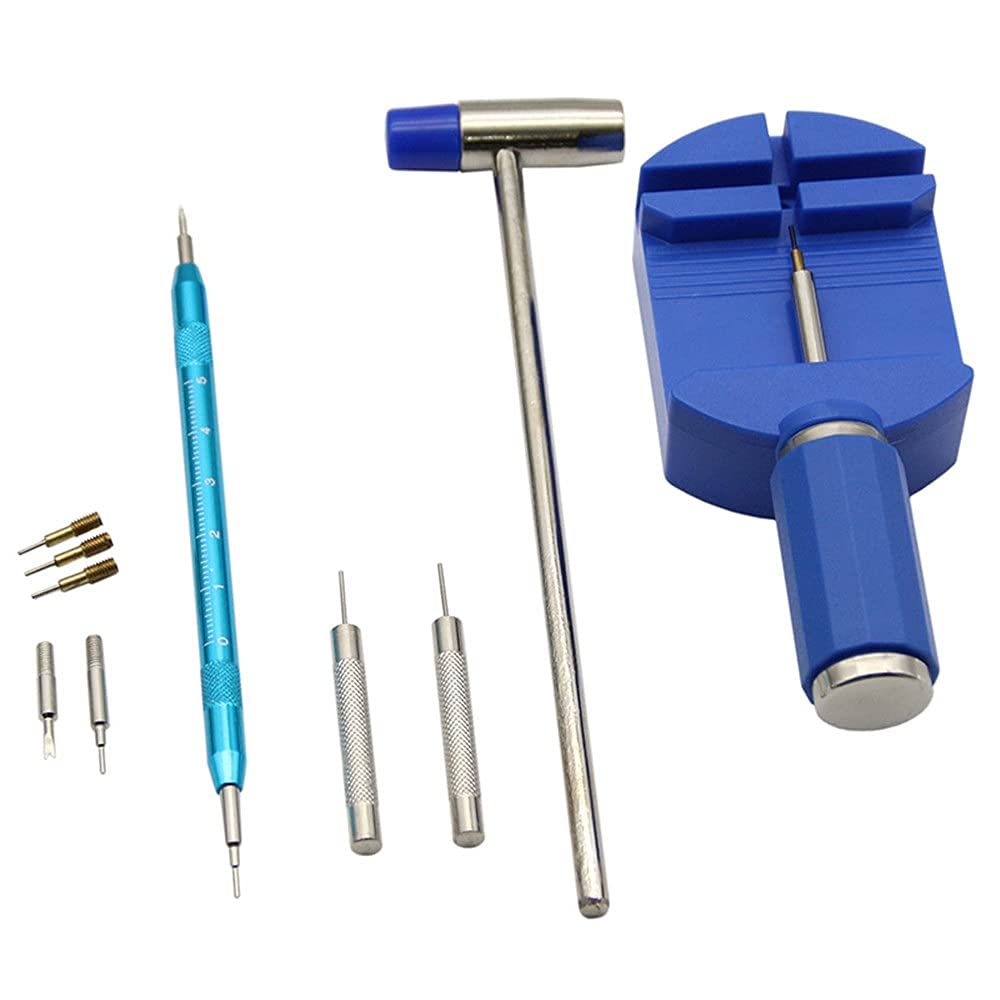 Reparación de relojes Reparación de relojes kit de herramientas de almacenamiento de mantenimiento Dispositivo de desmontaje Longitud del reloj Desmontaje Ajuste Medidor Ajustador kit de herramienta