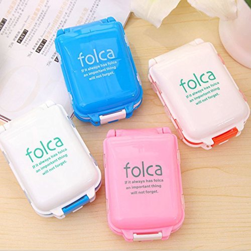Folca Portable Pill Case Box 4 Pack