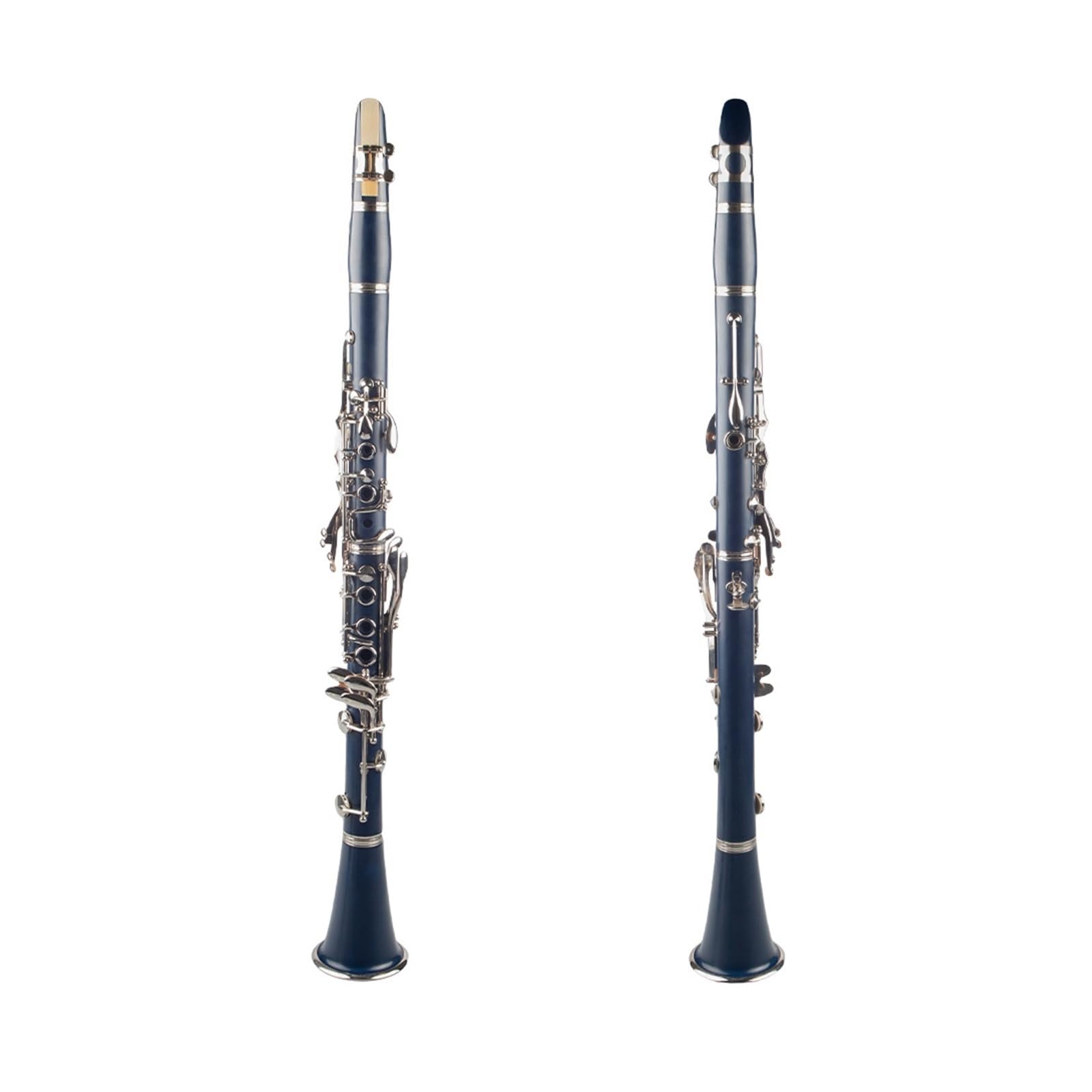 clarinetto Set di strumenti a fiato per clarinetto in Sib in resina rame-nichel blu nichelato a 17 tasti in ABS