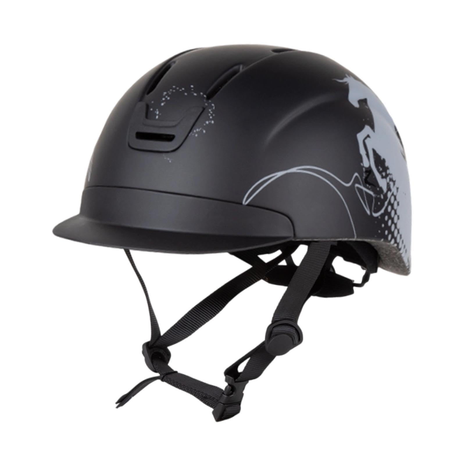 Casco de Equitación Ajustable Y Ligero con Revestimiento de PVC Y Absorción de Impactos para Entrenamientos Diarios, Clases Y Competiciones.
