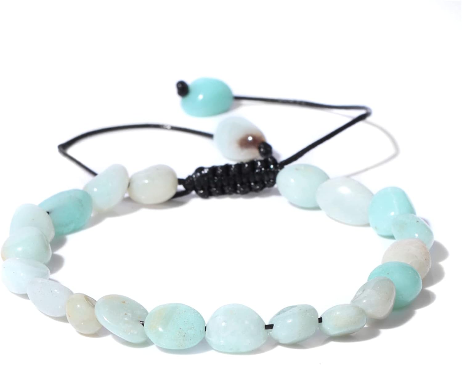 Bracelet Perles Irrégulières Fluorite Naturelle - Coulissant, Homme/femme - Budget Beauté