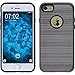 Produktbild PhoneNatic Hybridhülle kompatibel mit Apple iPhone 7/8 - Brushed Case grau Cover Schutzhülle + 2 Schutzfolien