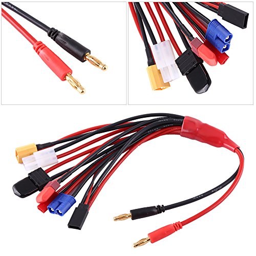 8 in 1 Lipo Akku Ladekabel, Multi-Stecker Set Kit, Ladeadapter für Universal Anwendungen, DIY Blanker Draht Set, T-Dean, XT60, EC3, Futaba, JST Stecker, für RC, Drohnen, Elektrowerkzeuge – Bild 4
