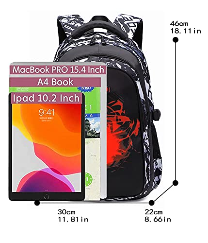 Sac a dos scolaire garcon camouflage avec trousse pour ecole primaire et lycee