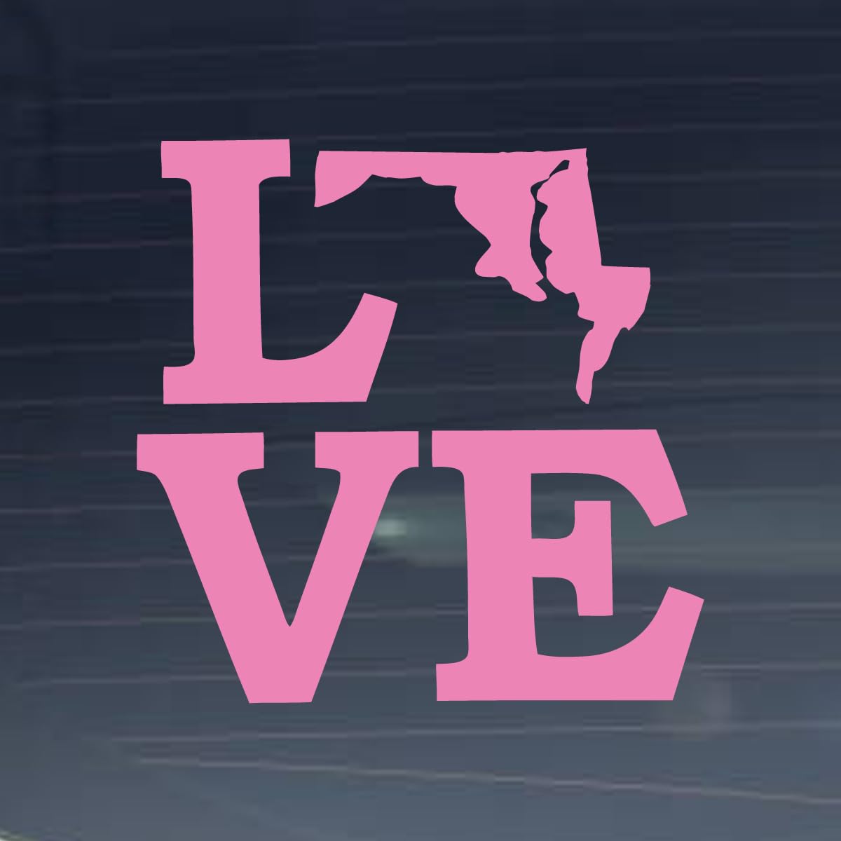 Amazon.com: Love Maryland State 4 inch Light Pink Vinyl