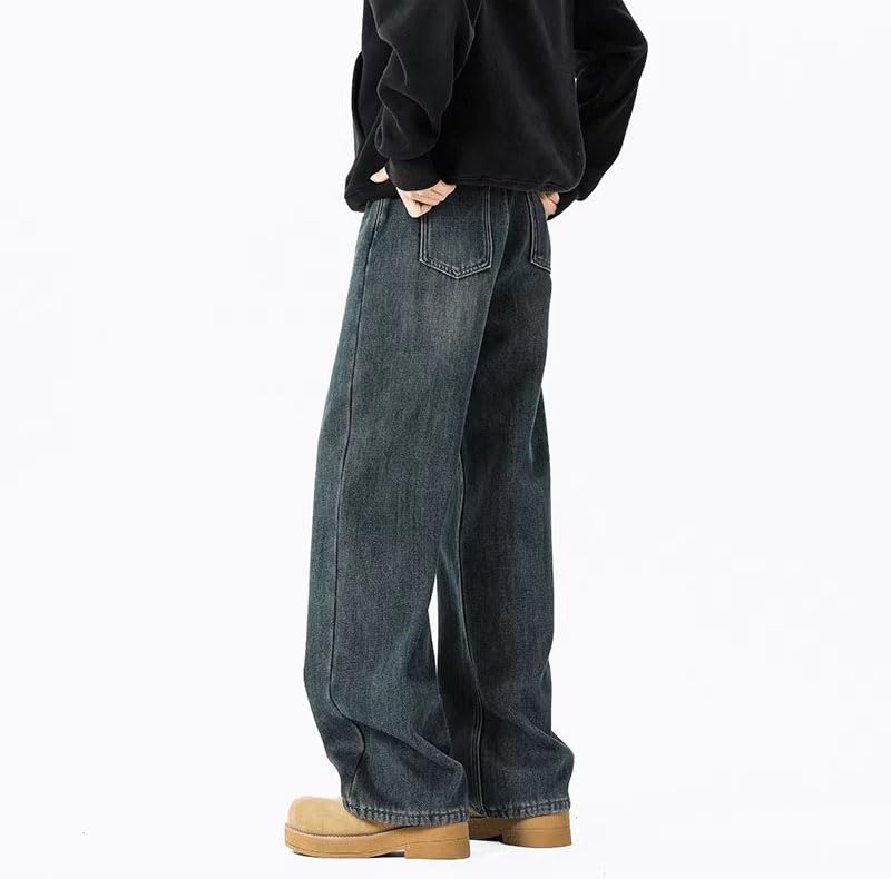 Men's American Straight Leg Black Denim Jeans4