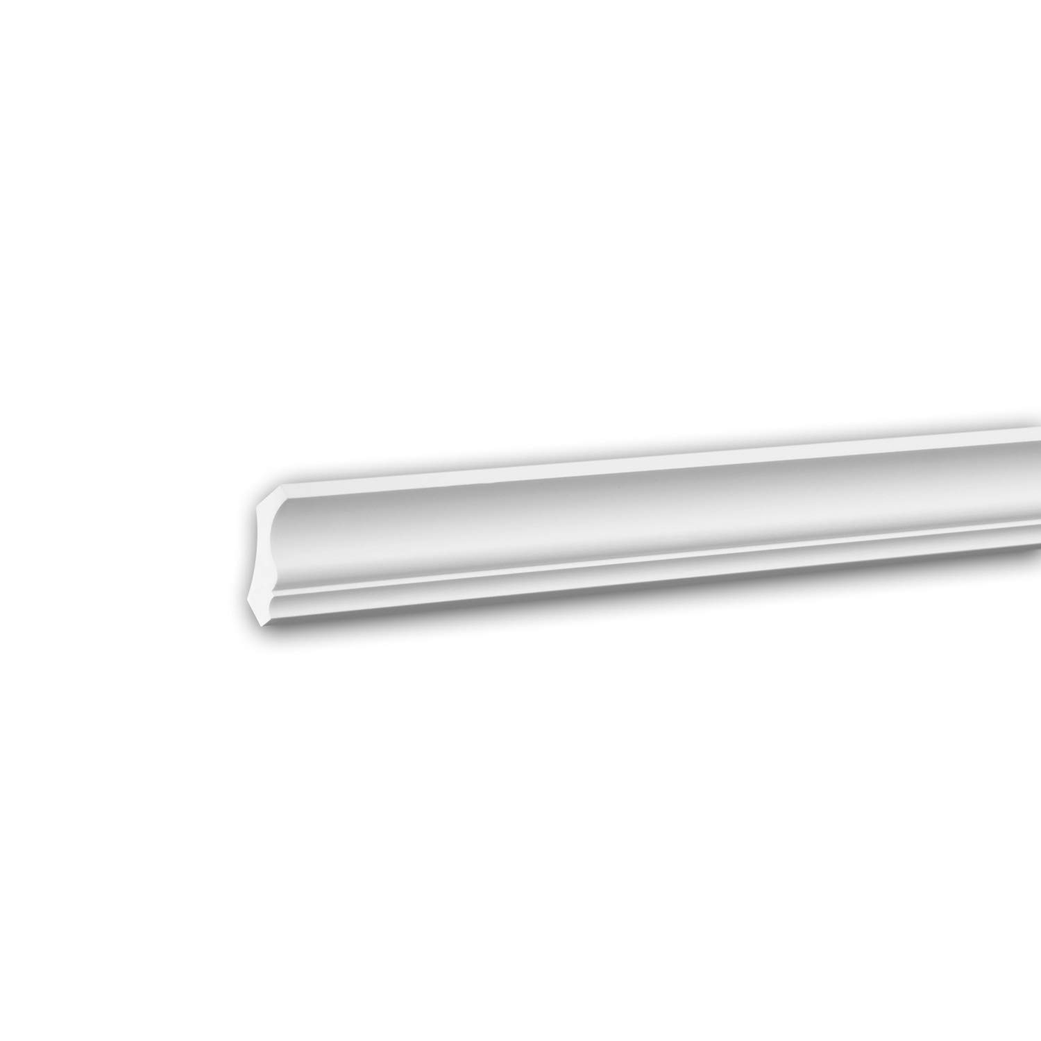 Corniche flexible 150158F Profhome en polyuréthane pour habiller un mur arrondi sans fissure