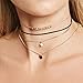 Produktbild Jovono Halskette mehrlagige Kette mit Pailletten Choker für Damen und Mädchen NK05