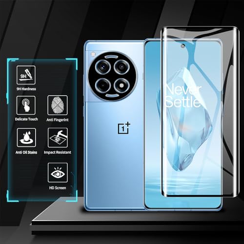 Verre trempé OnePlus 12R avec protection objectif caméra verre 9H complet - 2