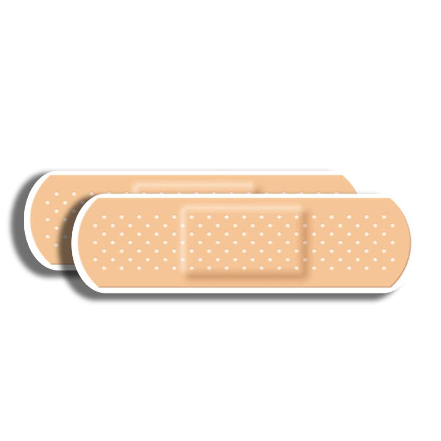 Large Bandaid Bandage Dent Sticker - Funny Fender Bender Meme Unhinged Joke Bumper Sticker - Premium Quality Vinyl Bumper Stickers 2-Pack | 10-Inch on