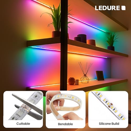 Image of Ledure Sera 10Meter LED Rope Light (Pack of 1) Multicolour Decorative Strip Light with 48 LEDs /Meter, IP65 Waterproof Flexible Rope for Indoor & Outdoor Use, Home, Garden, Balcony & Festive Decoration