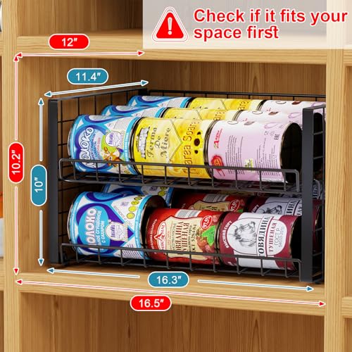 3-Pack-Stackable-Can-Rack-Organizer-Adjustable-Can-Holder-for-Pantry-2-Tier-Rolling-Can-Dispenser-Holds-Up-to-90-Cans-Canned-Food-Storage-Organizer-for-Kitchen-Cabinet-Black