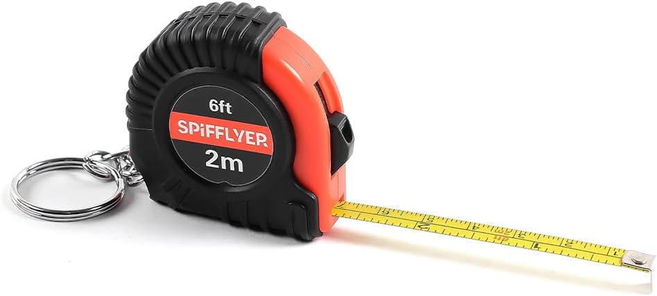 2 Pack Small Tape Measure Keychain Mini Measuring Tape Retractable 6ft 2M, Metric and Inch