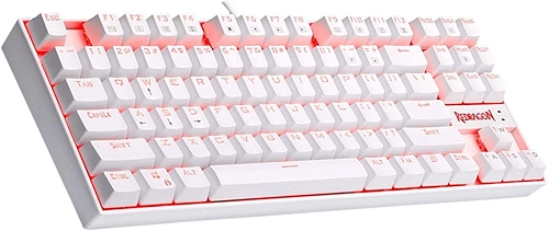 Redragon TECLADO MECANICO REDRAGON KUMARA K552W-2 SINGLE COLOR BRANCO/MARROM, UNICO