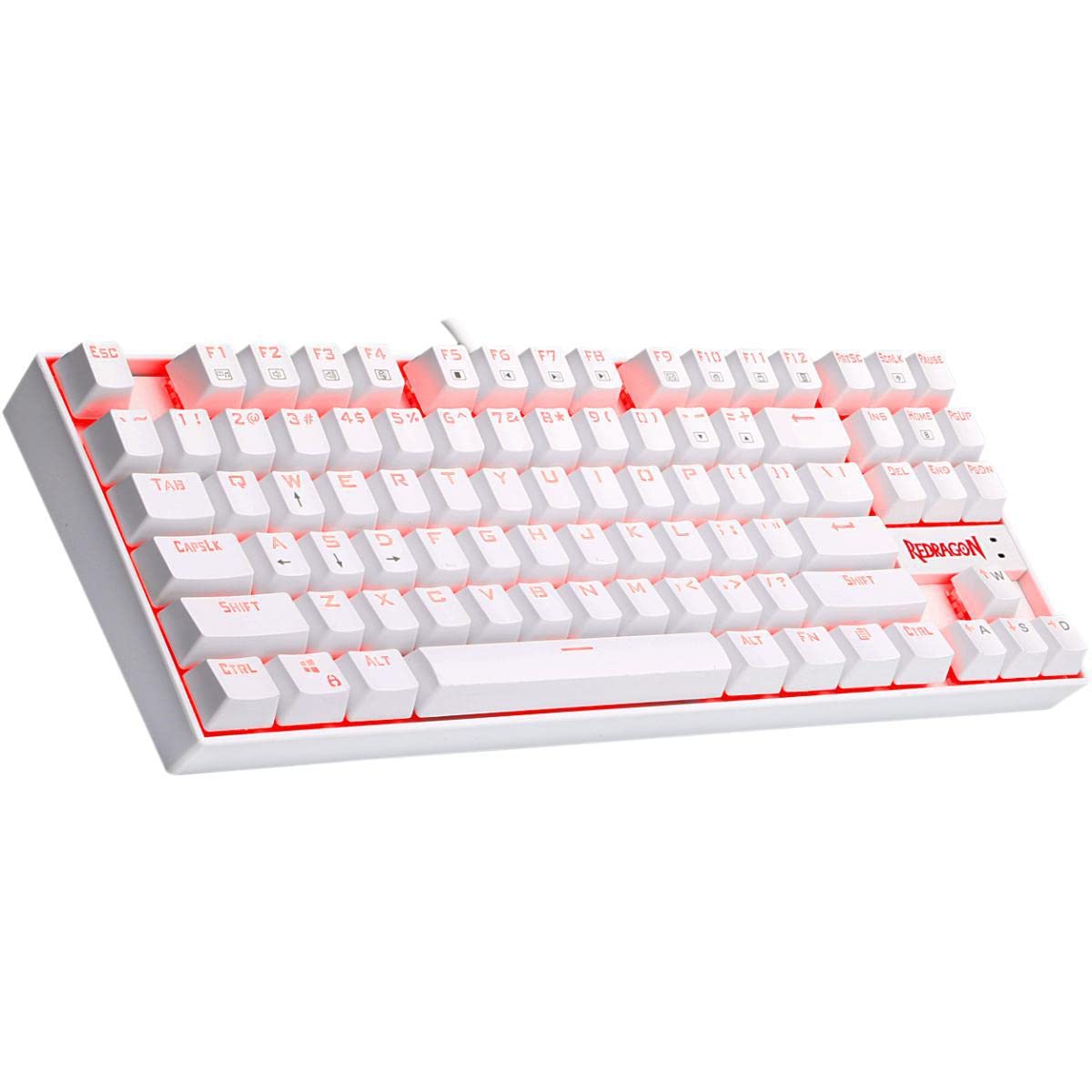 Redragon TECLADO MECANICO KUMARA K552W-2 SINGLE COLOR BRANCO/AZUL, UNICO