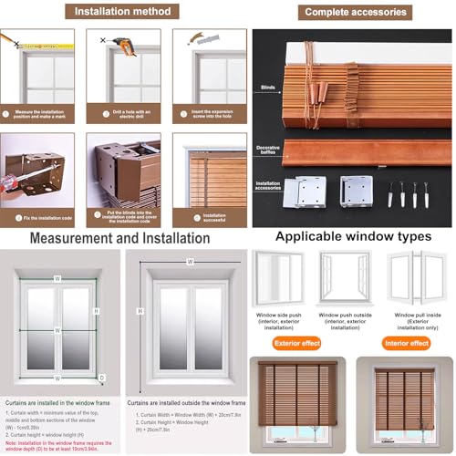 Persianas venecianas de madera exclusivas con riel de aluminio para un diseño interior premium 8