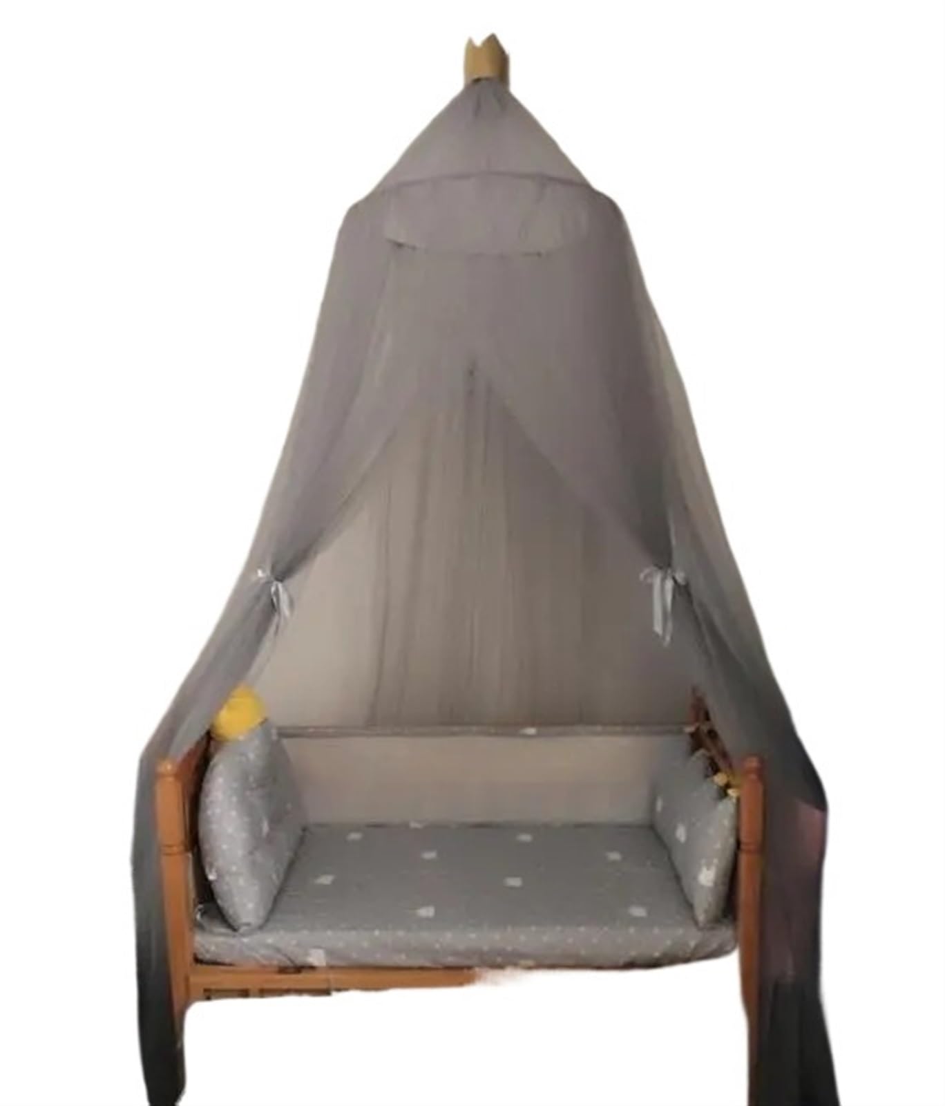 CGUOHU Bedding Hanging Kids Dome Bed Canopy Cotton Mosquito Net Bedcover Curtain For Reading Playing Home Decor For Bed(Grey)