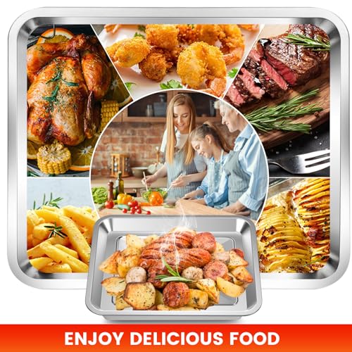 GWY Toaster Oven Tray Replacement for Cuisinart TOA-26 TOA-28 AFR-25 Toaster Air Fryer Convection Oven, Steel Pan Air Fryer Tray Replacement Air Fryer Toaster Oven Accessories by GWY - Image 7