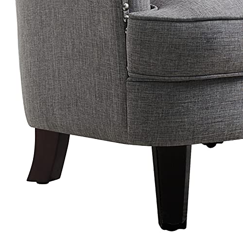 Rosevera Sausalito Chairs For Living Room Furniture, Reading, Arm, Comfy, Small Accent Bedroom, Polyester Silver #TOP7
