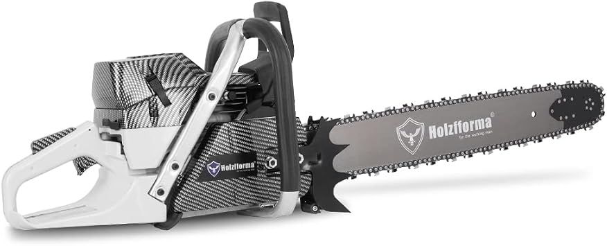 Holzfforma 71cc G372 PRO Chainsaw with 28Inch 92DL Guide Bar and Saw Chain 3/8".058" Italy Tech Nikasil Cylinder Meteor Piston Caber Ring Wrap Around Handle Bar