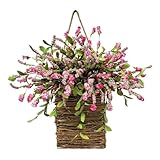 Alle Jahreszeiten Dekor: Der Haustürkranz ist für alle Jahreszeiten speziell für Frühling und Sommer ausgelegt, die reichhaltige Details und fadelose Farben enthält und die Aufmerksamkeit Ihrer Nachbarn und Gäste auf sich ziehen.