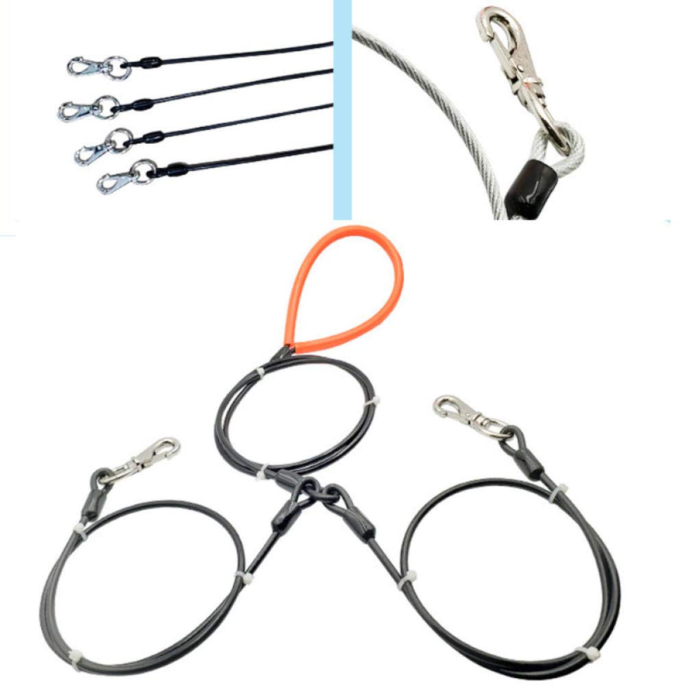Accessori per gatti Acciaio inossidabile Due Tre quattro cani Guinzaglio Guinzaglio per animali domestici Manico morbido 1 guinzaglio per 2 o 3 o 4 Cani Piccola Media Grande Corda di trazione per ca