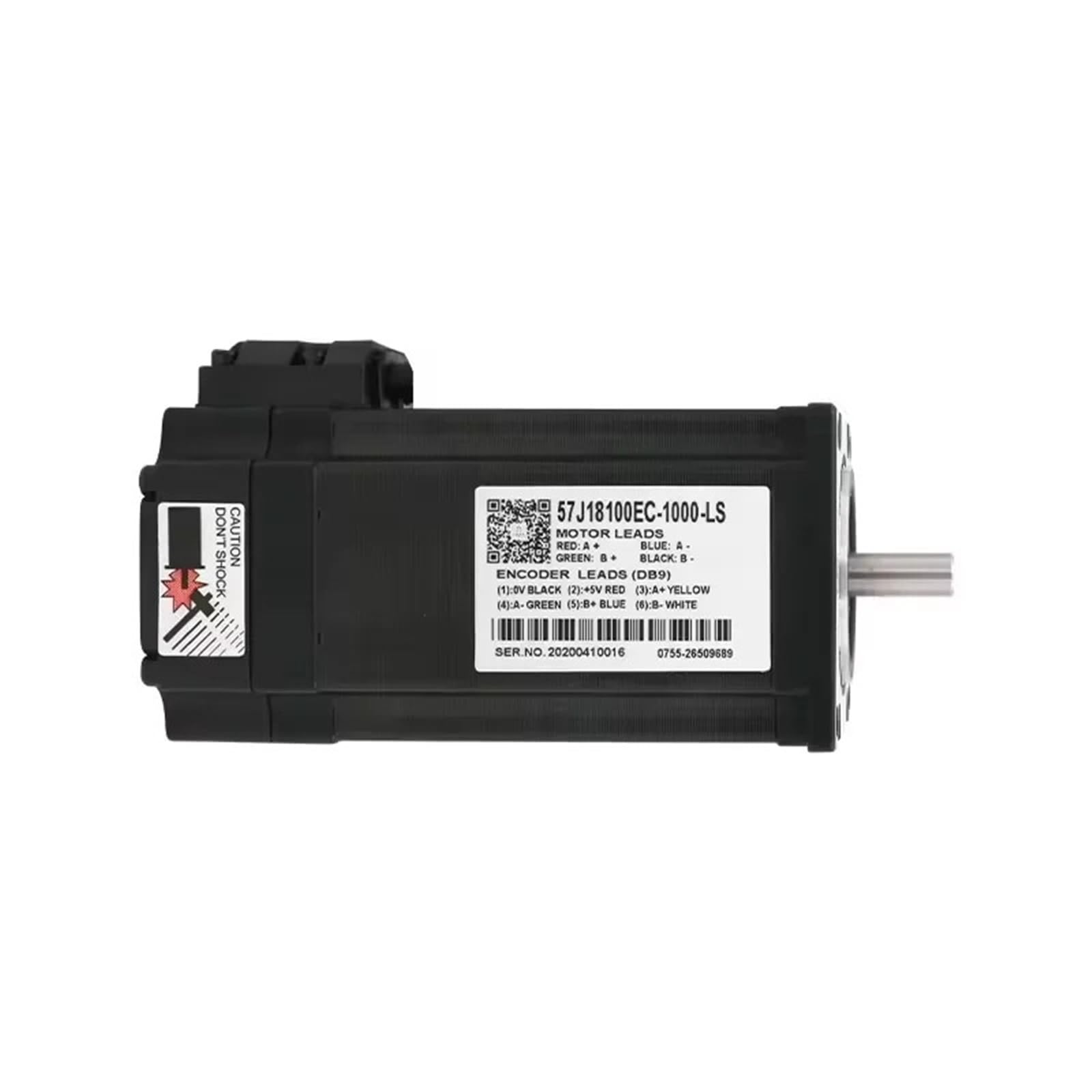 1 motor profesional Nema 23 profundo con codificador, 57J18100EC-1000-LS, bifásico, 4 A, 2,8 Nm