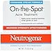 Neutrogena On-The-Spot Acne Spot Treatment with 2.5% Benzoyl Peroxide Acne Treatment Medication to Treat Face Acne, Gentle Benzoyl Peroxide Pimple Cream for Acne Prone Skin Care.75 oz