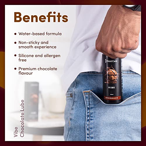 Image of Bold Care Ultra thin Delay Condoms + Vibe - Chocolate flavoured Premium Lubricant Gel - Water based formula - Gentle on the skin