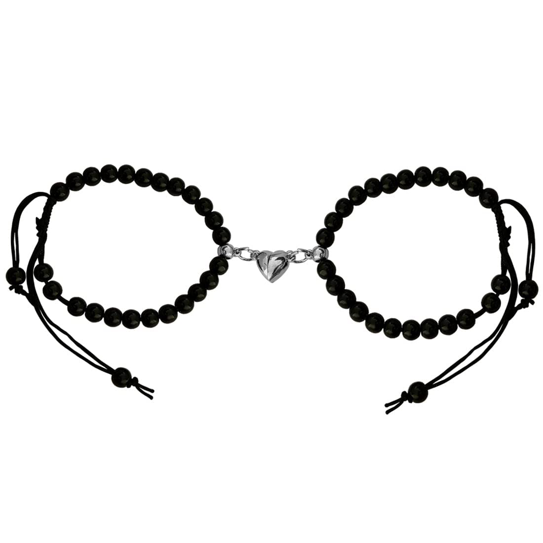DEALNUT 2 Pcs I Love You Valentines Day Mutual Attraction Magnetic Broken Heart Romantic Love Couples Friendship Promise 2 in 1 Duo Wrist Band Cuff 6mm Beads Stone Black Moti Bracelet (B09YZXDK2N) Amazon Price History, Amazon Price Tracker