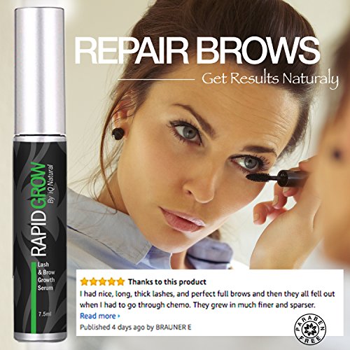 2PACK - Eyelash Growth Serum for Thicker, Longer Lashes | Organic Eyebrow Growth Serums for Luscious, Fuller Brows | Serums for Eyelashes and Eyebrows | Eyelash Treatment Enhancers to Prevent Thinning