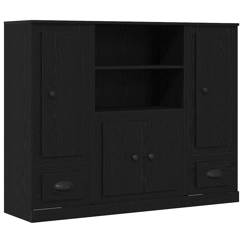 Armario de almacenamiento moderno de 4 puertas y cajón para salón texturizado de 132 cm