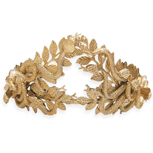 JeVenis Medusa Headpiece Crown Gold Snake Headband Medusa Goddess Costume Accessories Cosume Women Halloween Christmas Party Costume by JeVenis - Used condition - US$6.88