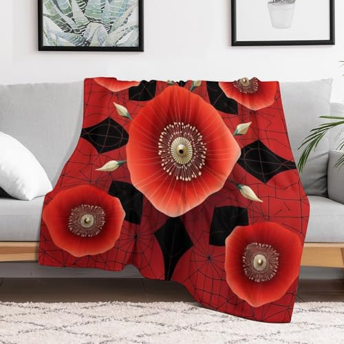Manta con flores suave para sofá de salón salón y cama 130x150 3