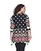 white mark Lucy Mandala Print Tunic Top in Black & Red - 3XL