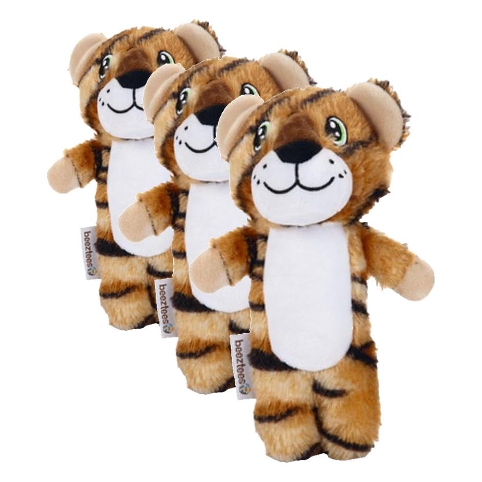 Beeztees Köpek Oyuncağı Kaplan, Peluş, Kahverengi, 23x10x4cm (3 paketi)