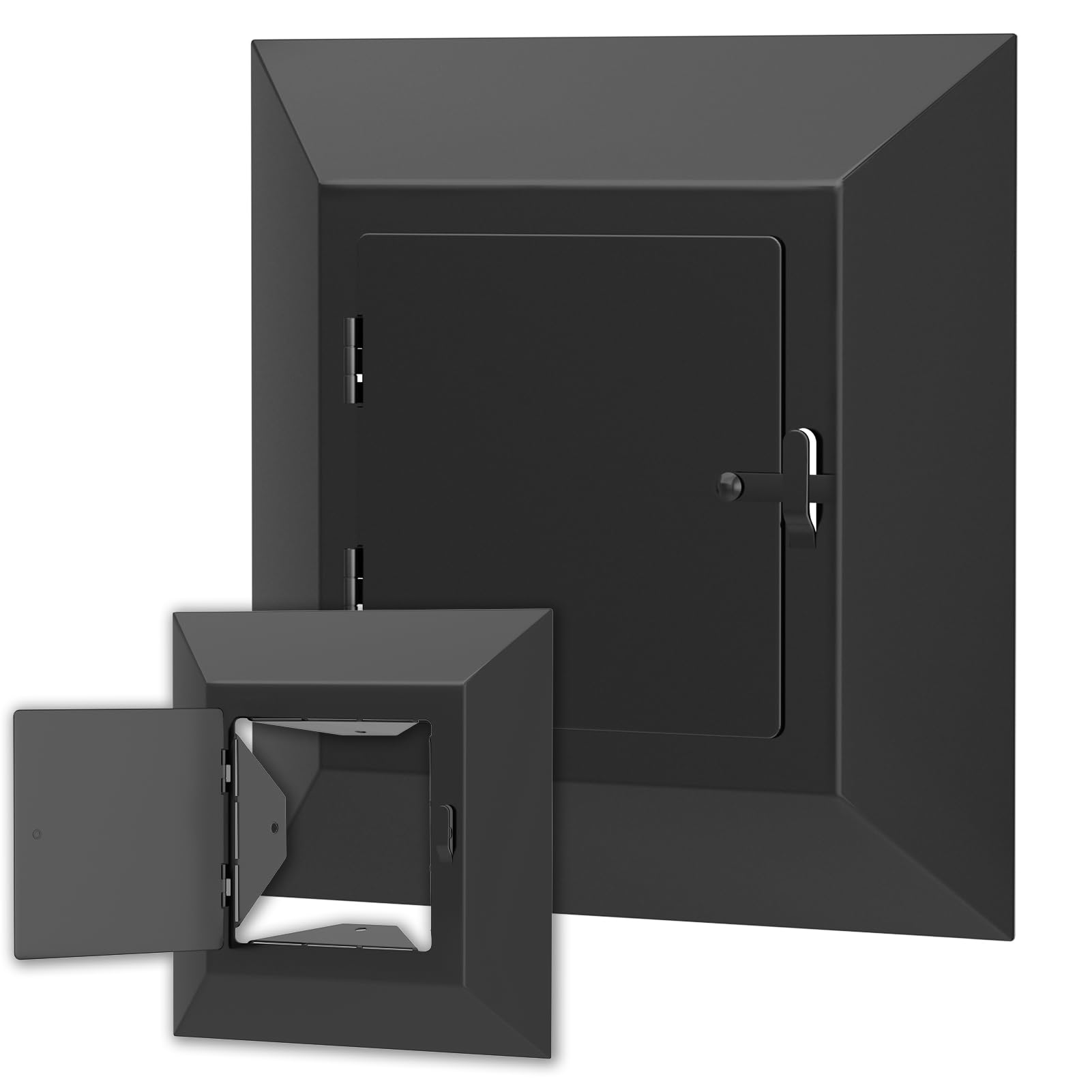 Photo 1 of MAICHUAN 8" x 8" Chimney Cleanout Door, Replacement Fireplace Doors for Indoor Outdoor Wall Chimney, Secure Closing Clasp, Black